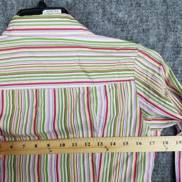 J.Crew Shirt Womens 2 Button Up Striped Stretch Business Career Office Formal - Picture 7 of 11
